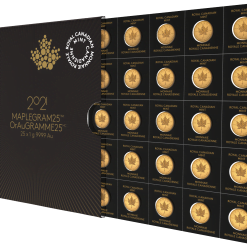 25 x 1 Gram Gold Maplegram25 - 2025 - RCM