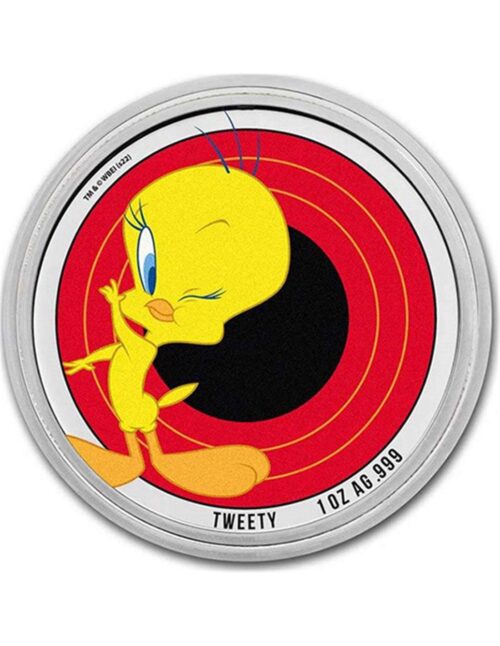 1 oz Silver - 2023 - Looney Tunes - Tweety - Colorized - Samoa