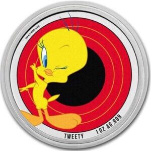 1 oz Silver - 2023 - Looney Tunes - Tweety - Colorized - Samoa