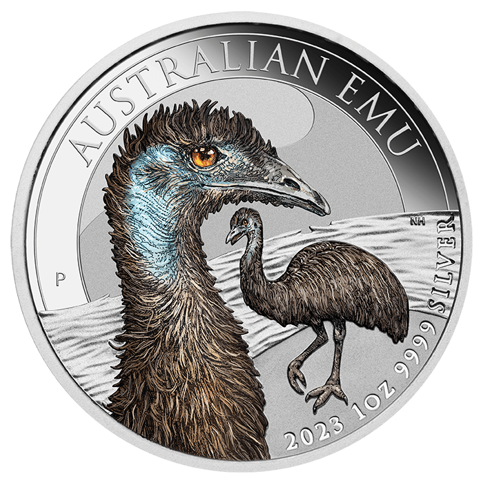 1 oz Silver Emu - Coloured - 2023 - Perth Mint