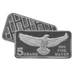 5 Gram Silver Bar - Eagle - Monarch Precious Metals