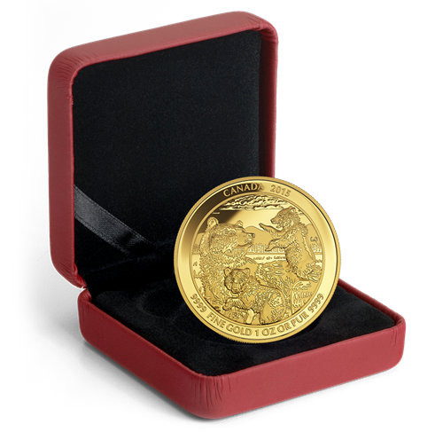 1 oz $200 Grizzly Bear - The Clan - 2015 - RCM .9999