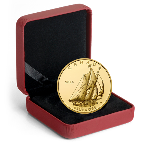 1 oz $200 Tall Ships - Bluenose - 2016 - RCM .9999