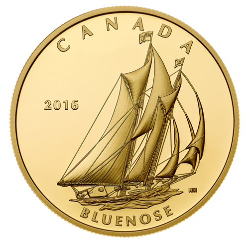 1 oz $200 Tall Ships - Bluenose - 2016 - RCM .9999 - Image 2