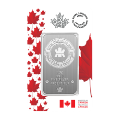 1 oz Silver Bar - Prodly Canadian - Premium Bullion - RCM